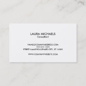 2文字モノグラムホワイトボックスとメタル 名刺 (裏面)