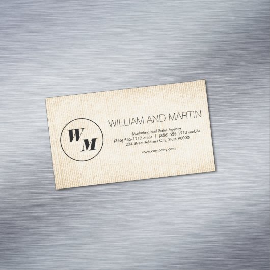 2文字モノグラム企業の/ マグネット名刺 (インサイチュ)