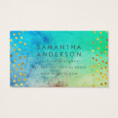 2文字モノグラム緑豊かなヴィンテージと金ゴールド斑点 (裏面)