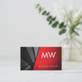 2文字モノグラム |抽象芸術背景 名刺 (スタンド正面)