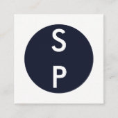 2文字（縦）モノグラム スクエア名刺 (正面)