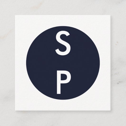 2文字（縦）モノグラム スクエア名刺 (正面)