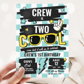 2日クール市松模様に眼鏡2回目の誕生日パーティー 招待状