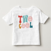 2日クール生スマイル顔ナチュラル トドラーTシャツ (正面)