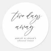 2日前に行うリハーサルディナーのギフト ラウンドシール (正面)