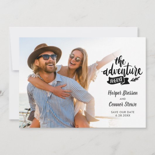 2日目の写真を除く結婚式冒険が始まる 招待状 (正面)