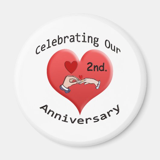 2日記念日 マグネット (正面)