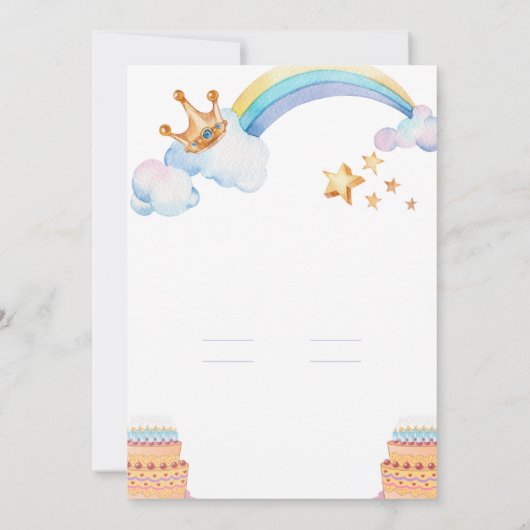 2日間の招待 招待状 (裏面)