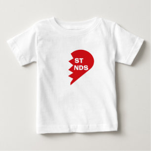 2最高のつのハートセットに一致する友人 ベビーTシャツ