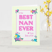 2最高の人のカードからのナンの母の日 カード (黄色い花)