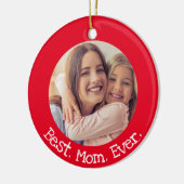 2最高の回の写真おもしろい赤と白クリスマス セラミックオーナメント (左)