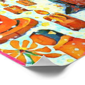 2月うぶな人フォークアートウィンターラブ祈りの言葉ポスター ポスター (角)