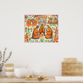 2月うぶな人フォークアートウィンターラブ祈りの言葉ポスター ポスター (キッチン)