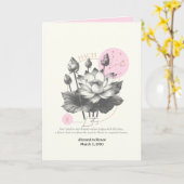 2月から3月誕生フラワーカスタム誕生日 カード (黄色い花)