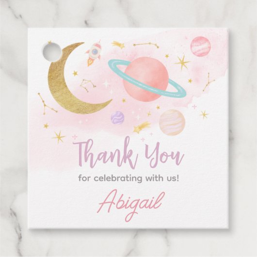 2月と星の誕生日パーティースクエア フェイバータグ (正面)