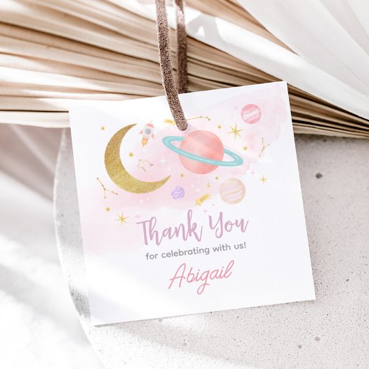 2月と星の誕生日パーティースクエア フェイバータグ