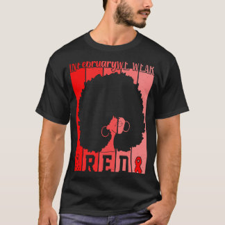 2月に我々衣服レッドリボンハート病に気付く Tシャツ