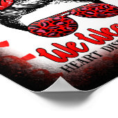 2月に我々衣服赤メッシーパンハート病 ポスター (角)