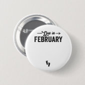 2月に支払いベビー発表の妊娠ギフト 缶バッジ (正面&裏面)