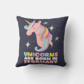 2月に生まれユニックスがかわいい誕生日の女の子 クッション (裏面)