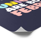 2月に生まれユニックスがかわいい誕生日の女の子 ポスター (角)