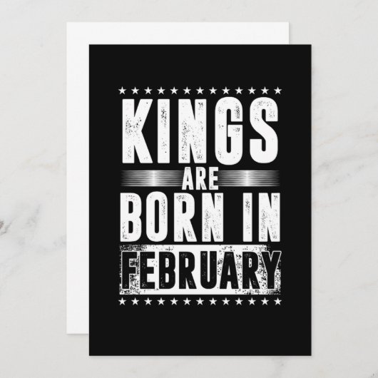 2月に生まれ国王が誕生日表彰 招待状 (正面/裏面)
