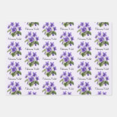 2月のスミレの花 ラッピングペーパーシート (正面3)