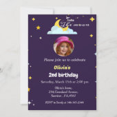 2月のセコンバースデーガールバースデーパーティー 招待状 (正面)