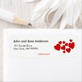 2月のテーマパーソナライズされた住所 ラベル (インサイチュ)