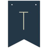 2月のネイビーブルーボーイ2nd誕生日 バンティングフラッグ (第3の旗)