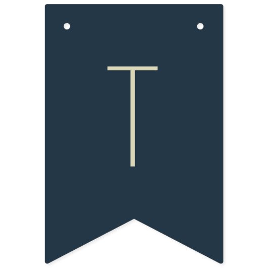 2月のネイビーブルーボーイ2nd誕生日 バンティングフラッグ (第3の旗)