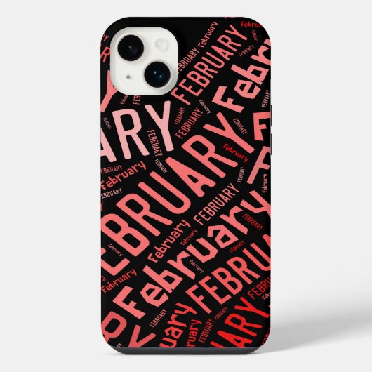 2月のハート iPhoneケース (裏面)