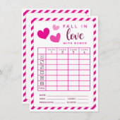 2月のバンコ フォール イン ラブ 両面スコアカード 招待状 (正面/裏面)
