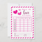 2月のバンコ フォール イン ラブ 両面スコアカード 招待状 (正面)