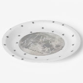 2月のホワイトシルバーボーイ2nd誕生日 ペーパープレート (アングル)