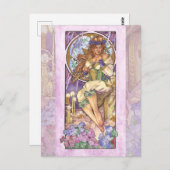 2月のレディアールヌーボー誕生石シリーズ ポストカード (正面/裏面)