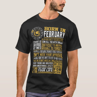 2月の事実で生まれて下さい Tシャツ