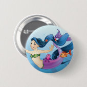 2月の人魚 缶バッジ (正面&裏面)