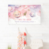 2月の女の子の惑星宇宙2nd誕生日 横断幕 (インサイチュ)