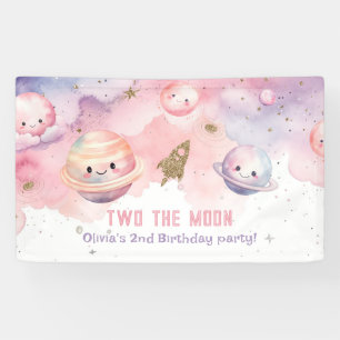 2月の女の子の惑星宇宙2nd誕生日 横断幕