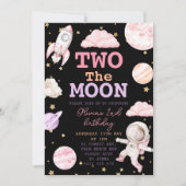 2月の女の子宇宙2nd誕生日 招待状 (正面)