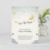 2月の女の子2番目の誕生日パーティーの招待 招待状 (スタンド正面)