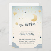 2月の女の子2番目の誕生日パーティーの招待 招待状 (正面/裏面)