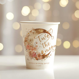 2月の女の子2番目の誕生日パーティー 紙コップ