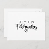 2月の妊娠の告知であなたを参照 ポストカード (正面/裏面)