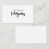 2月の妊娠の告知であなたを参照 名刺 (正面/裏面)