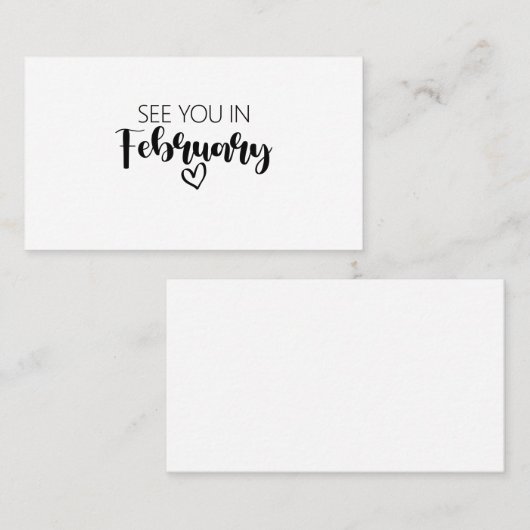 2月の妊娠の告知であなたを参照 名刺 (正面/裏面)