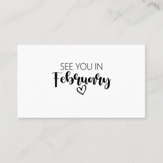 2月の妊娠の告知であなたを参照 名刺 (正面)