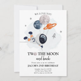 2月の宇宙飛行士宇宙少年の第2の誕生日インビ 招待状