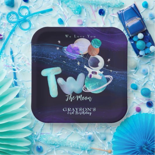 2月の宇宙飛行士2日の誕生日 ペーパープレート (パーティー)